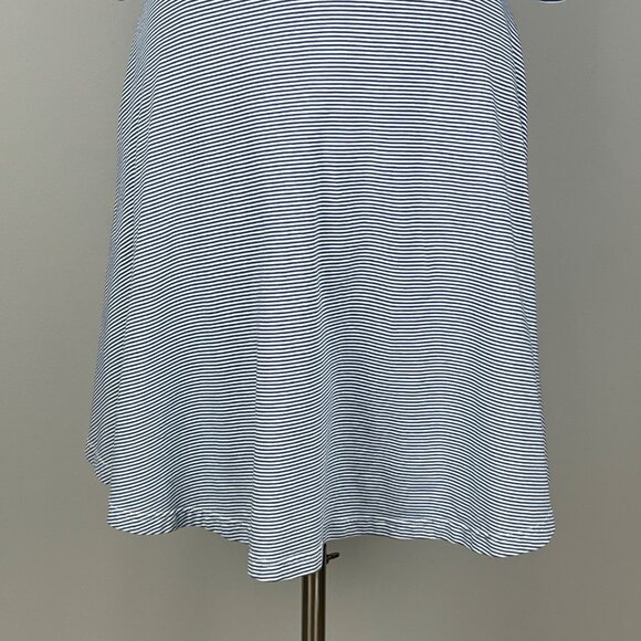 Matilda Jane Womens Between the Lines Blue Striped Dress Fit Flare size Medium - Picture 9 of 13